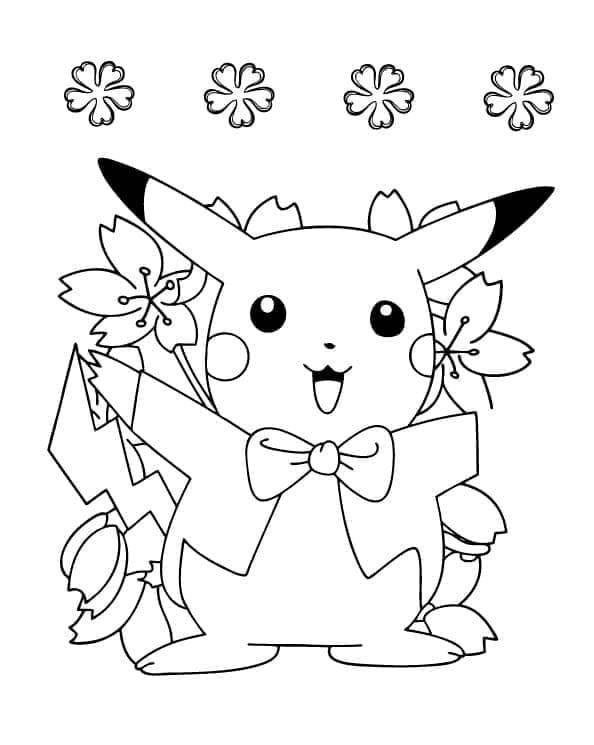Målarbild Pikachu från Pokémon