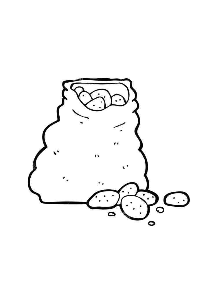 Målarbild Potatispåse