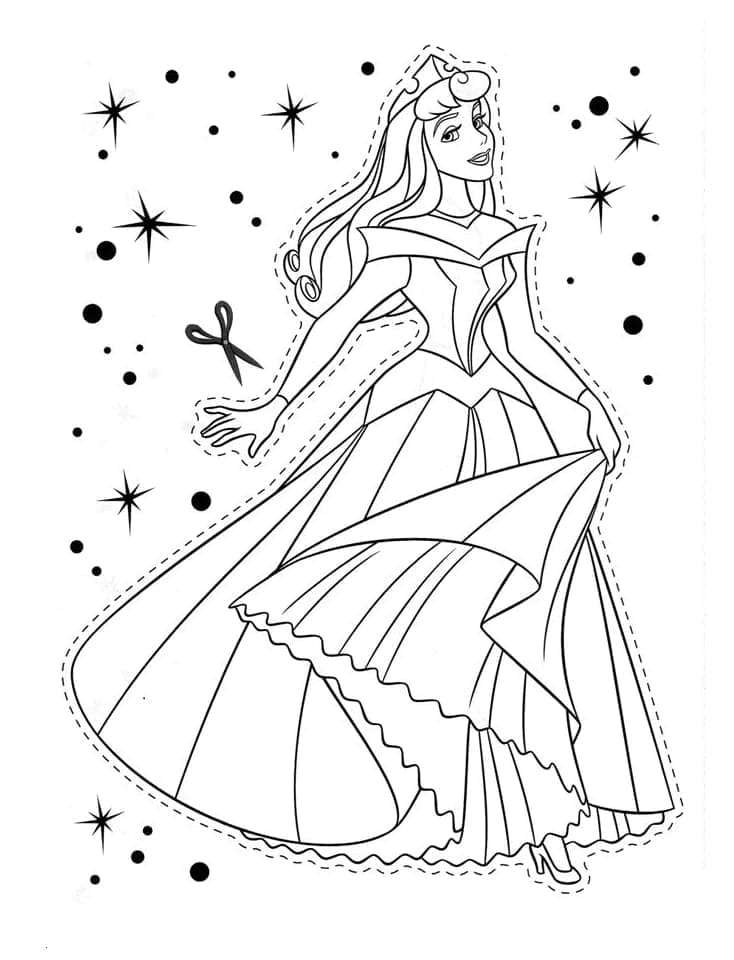Målarbild Prinsessan Aurora från Disney