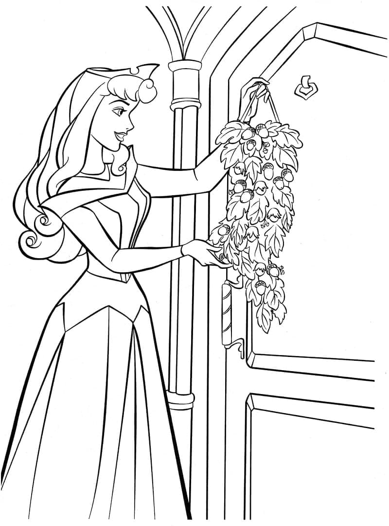 Målarbild Prinsessan Aurora från Törnrosa