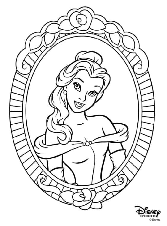 Målarbild Prinsessan Belle från Disney
