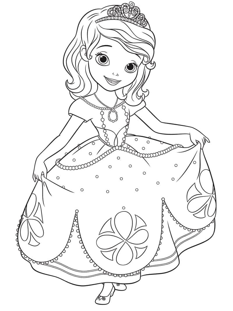 Målarbild Prinsessan Sofia från Disney