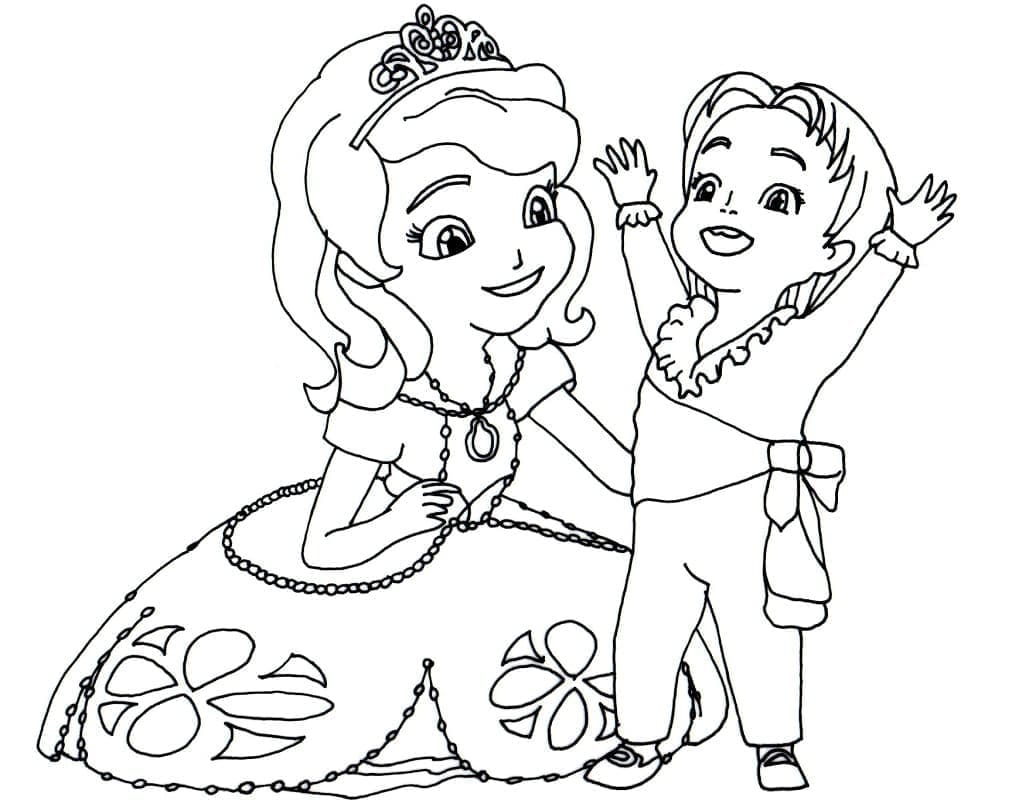 Målarbild Prinsessan Sofia och Lilla Prinsen