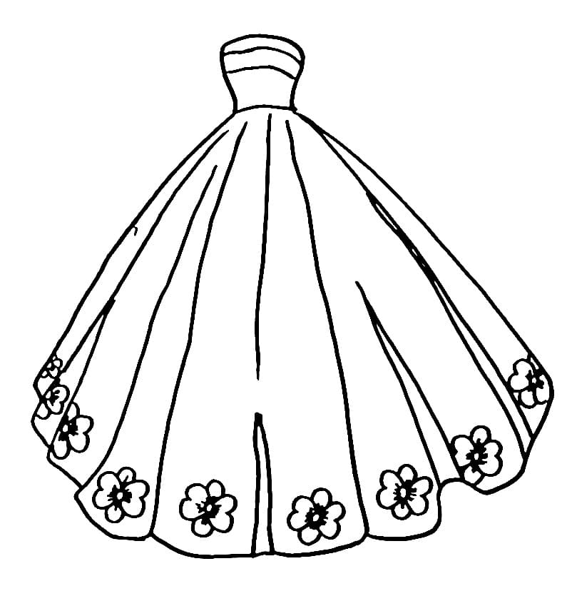 Målarbild Prinsessklänning