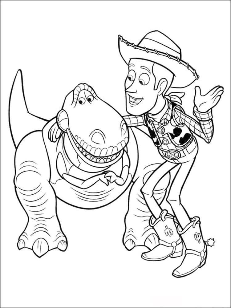 Målarbild Rex och Woody