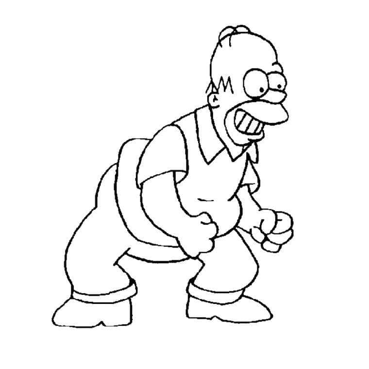 Målarbild Roliga Homer Simpson