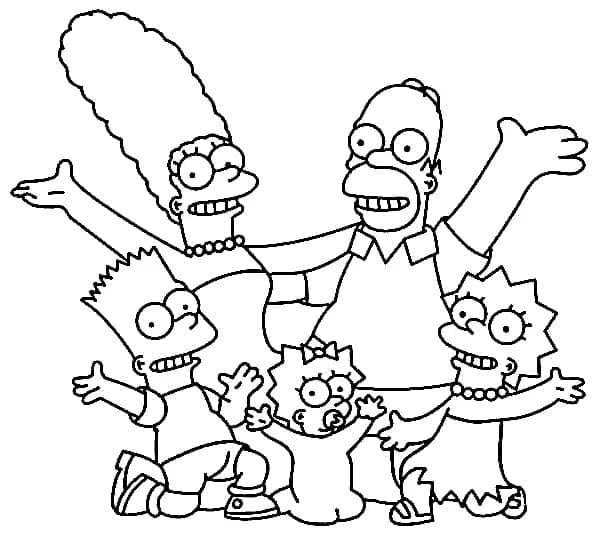 Målarbild Simpsons för Barn
