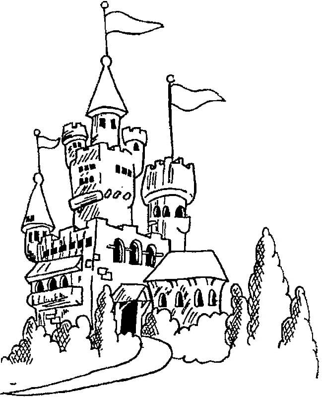 Målarbild Slott 4