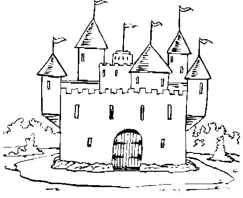 Målarbild Slott 5