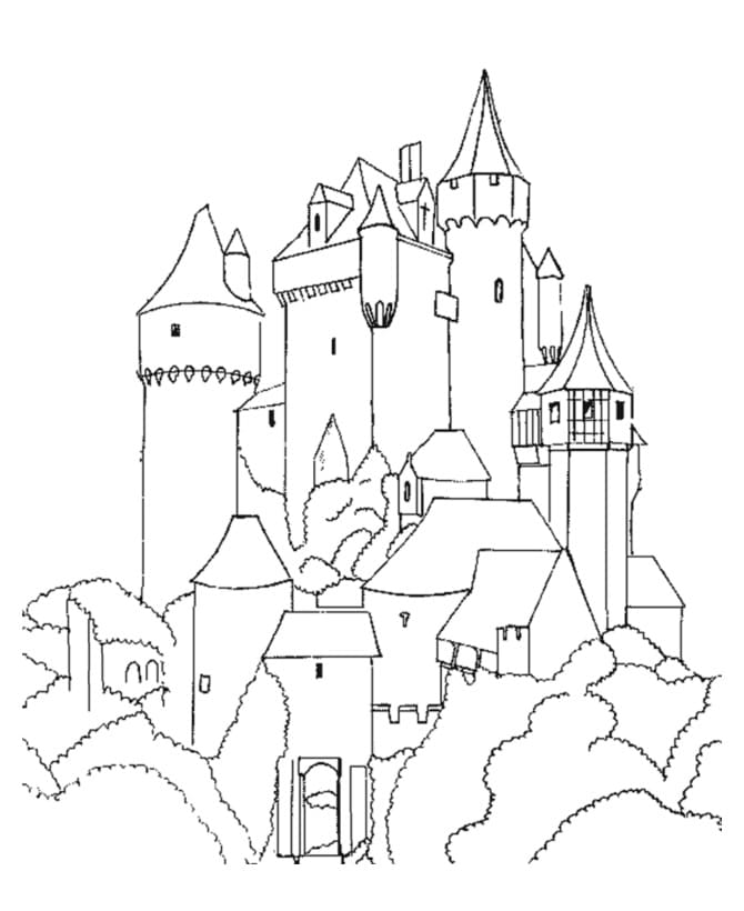 Målarbild Slott Gratis