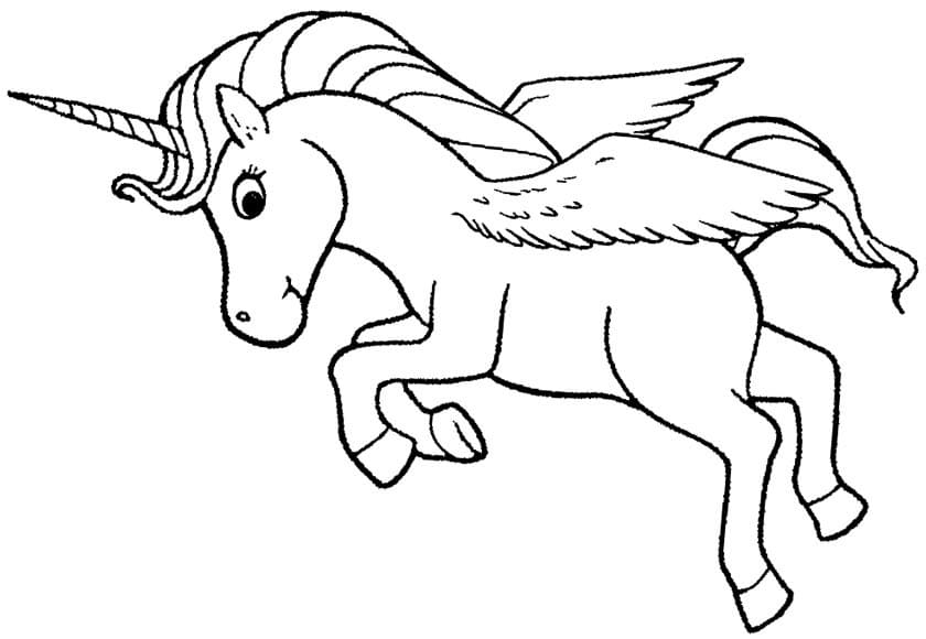 Målarbild Söt Pegasus