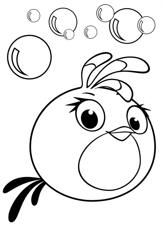 Målarbild Stella från Angry Birds