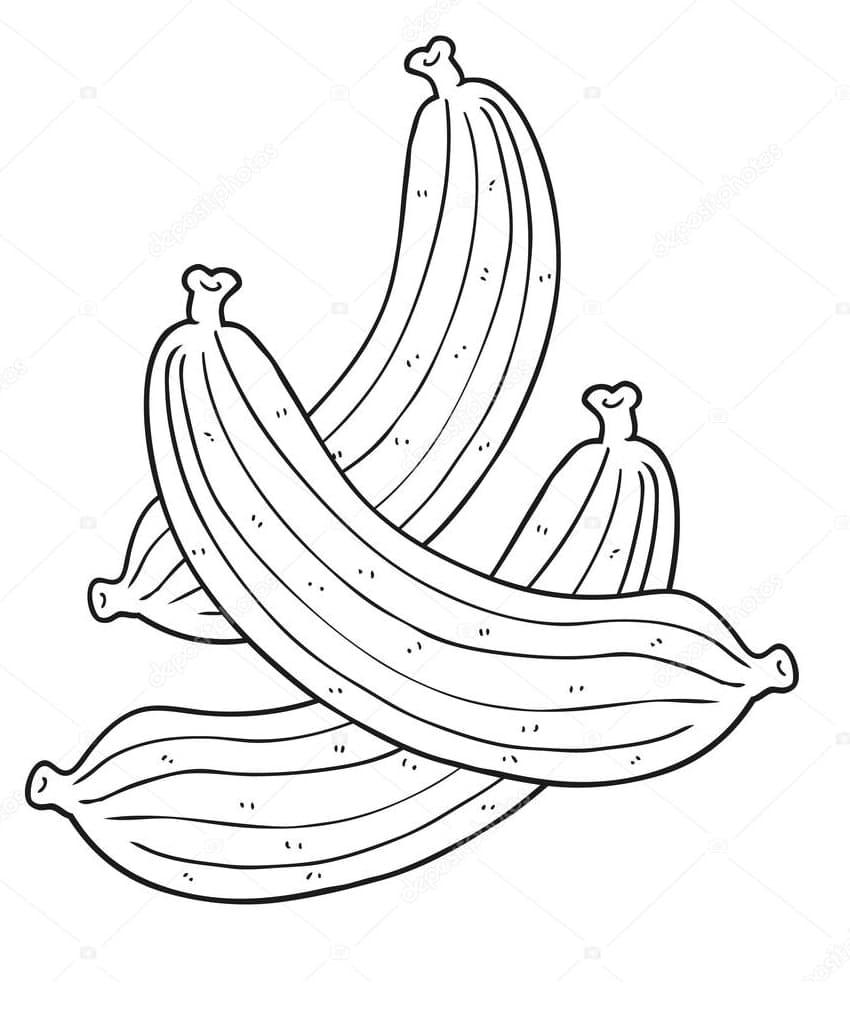 Målarbild Tre Bananer