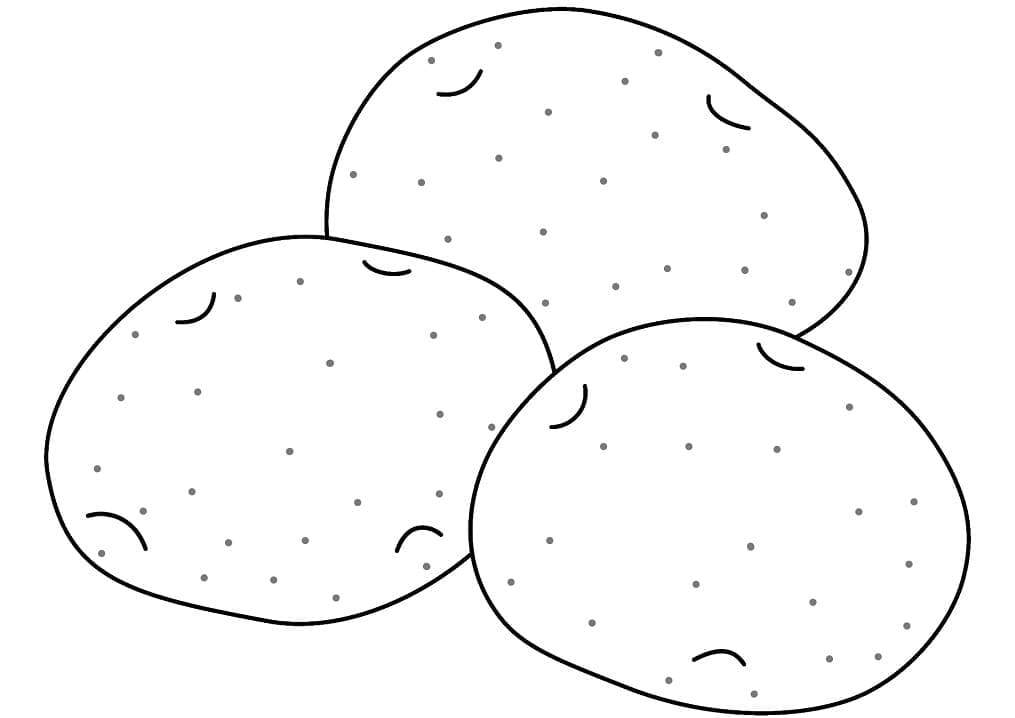 Målarbild Tre Potatisar