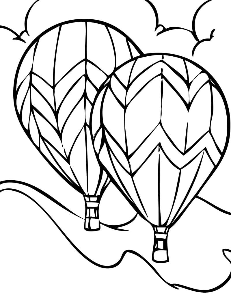 Målarbild Två Luftballonger
