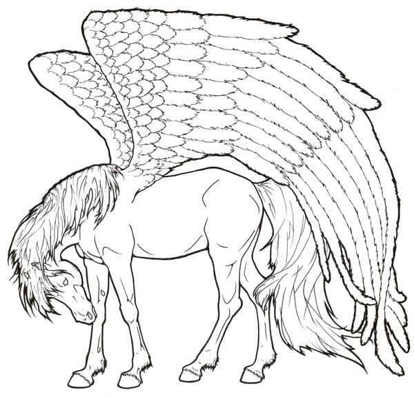 Målarbild Underbar Pegasus