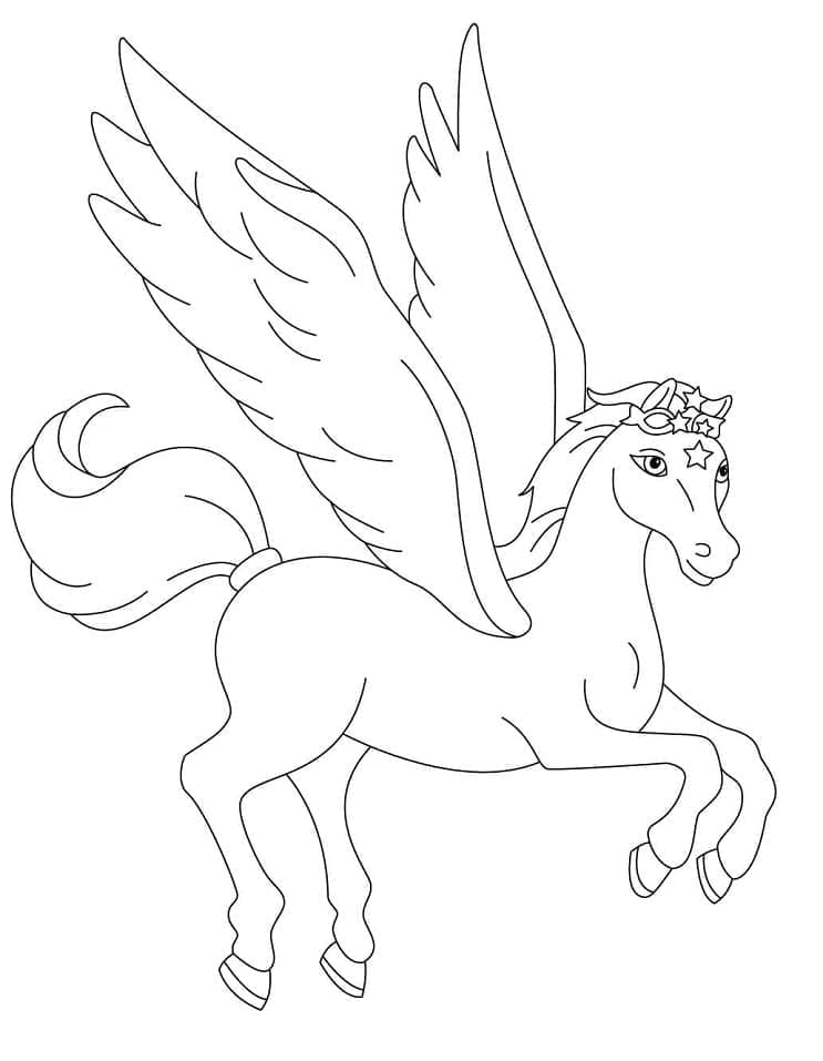 Målarbild Vacker Pegasus