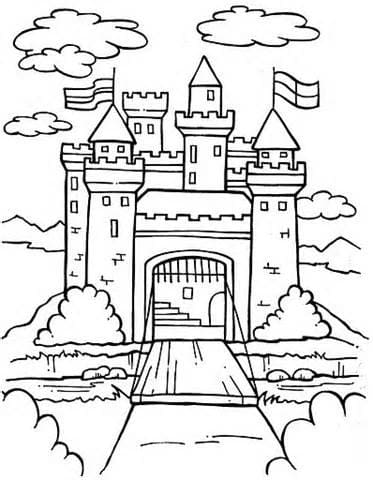 Målarbild Vackert Slott