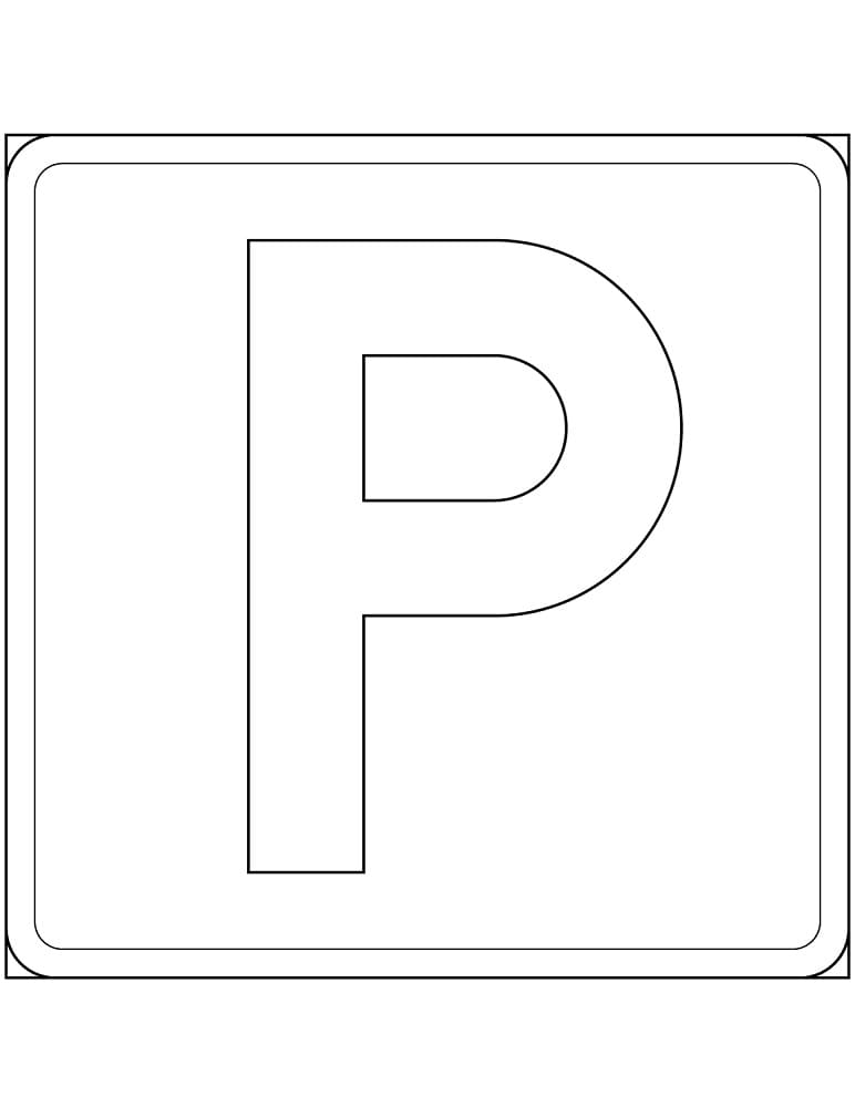 Målarbild Vägmärken i Sverige - Parkering