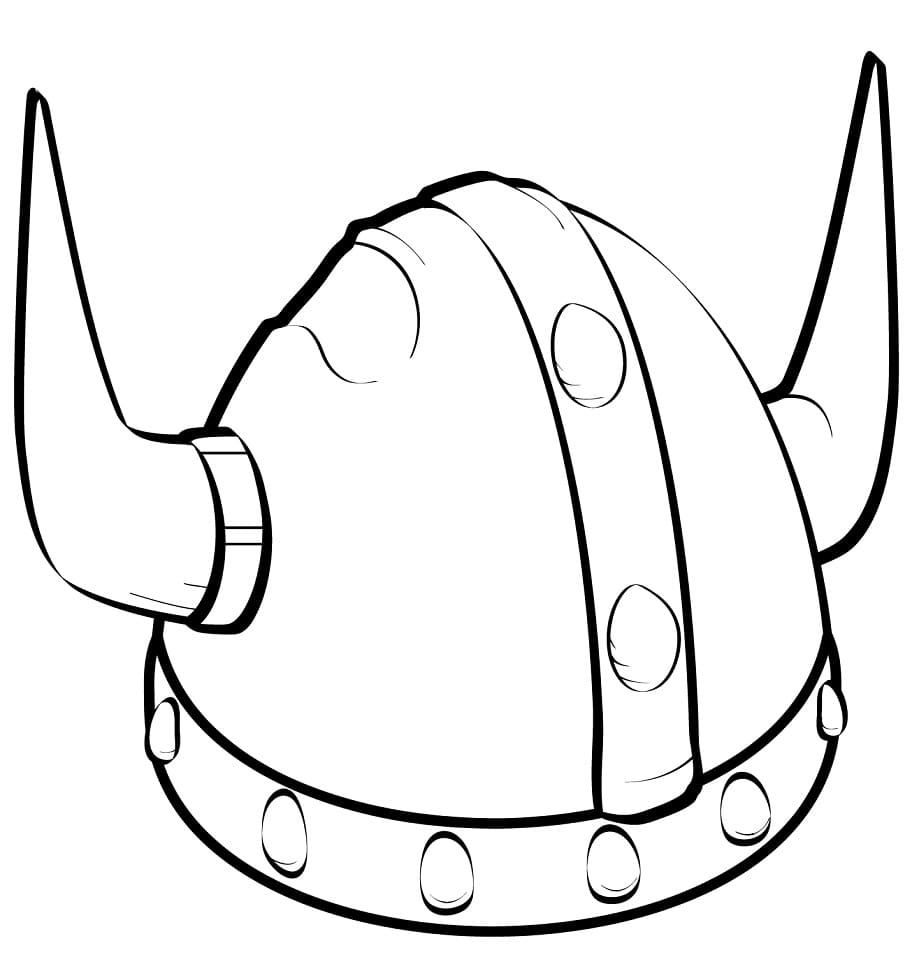 Målarbild Vikingahjälm