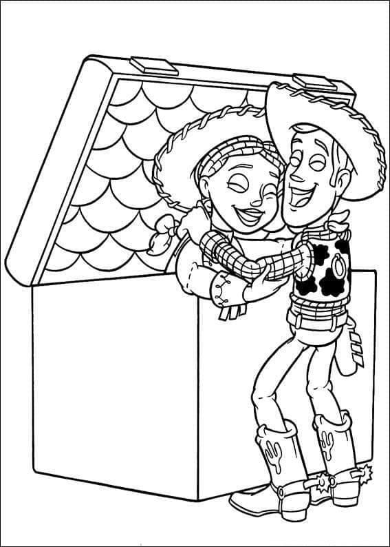 Målarbild Woody och Jessie