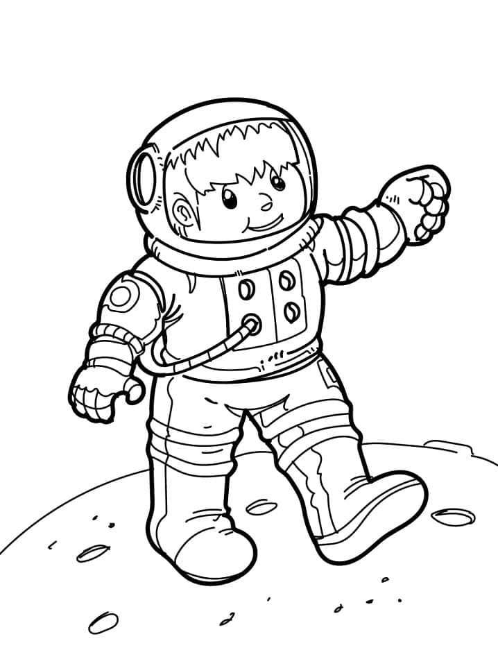Målarbild Astronaut 2