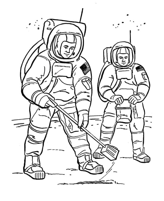 Målarbild Astronauter