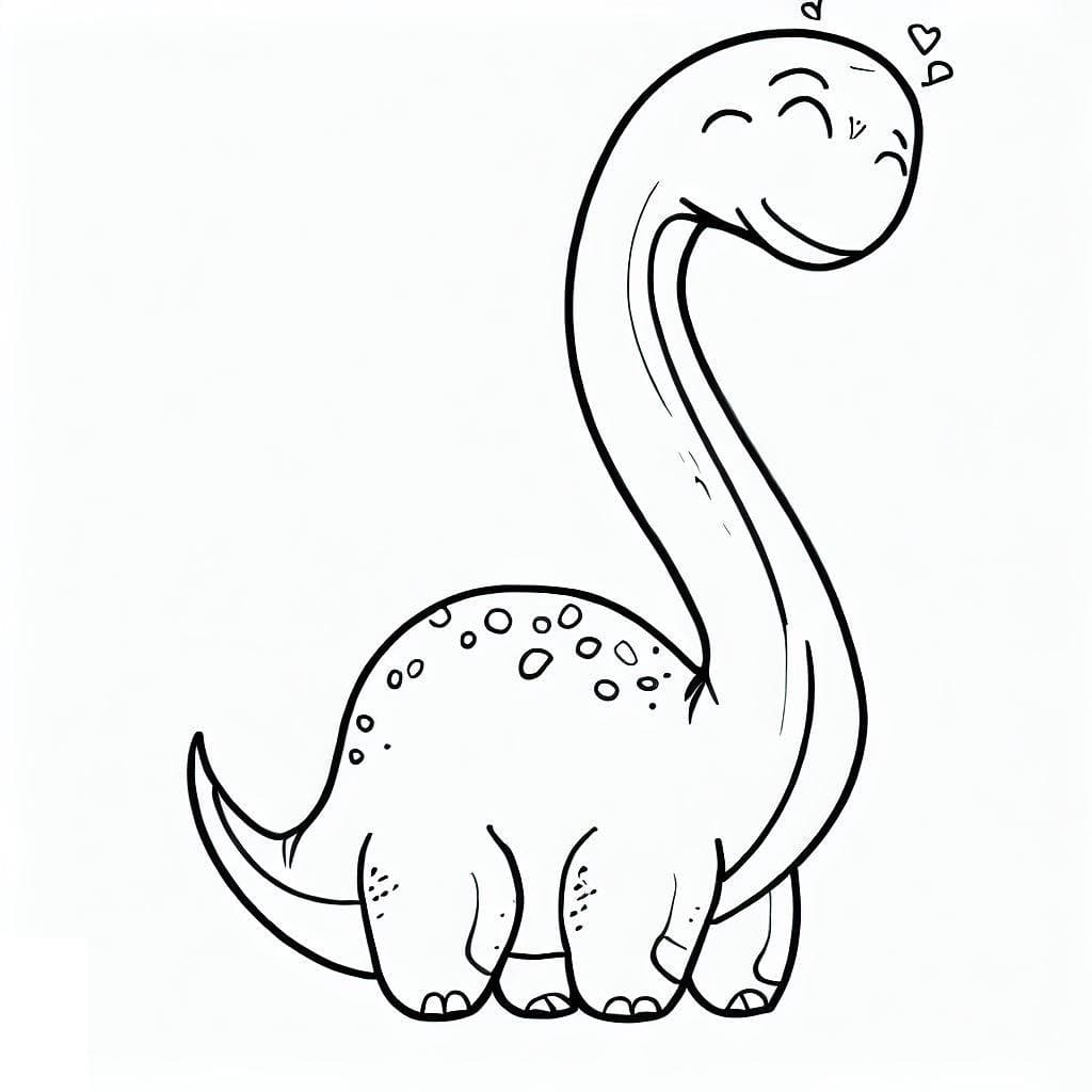 Målarbild Bedårande Brachiosaurus