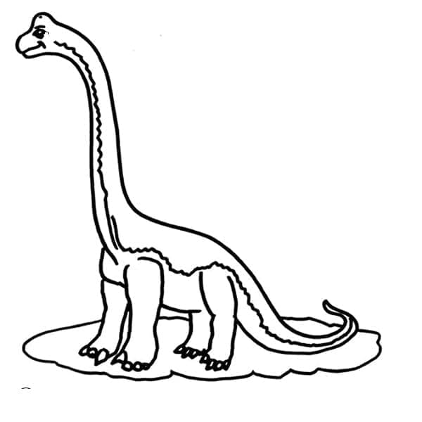 Målarbild Brachiosaurus 4