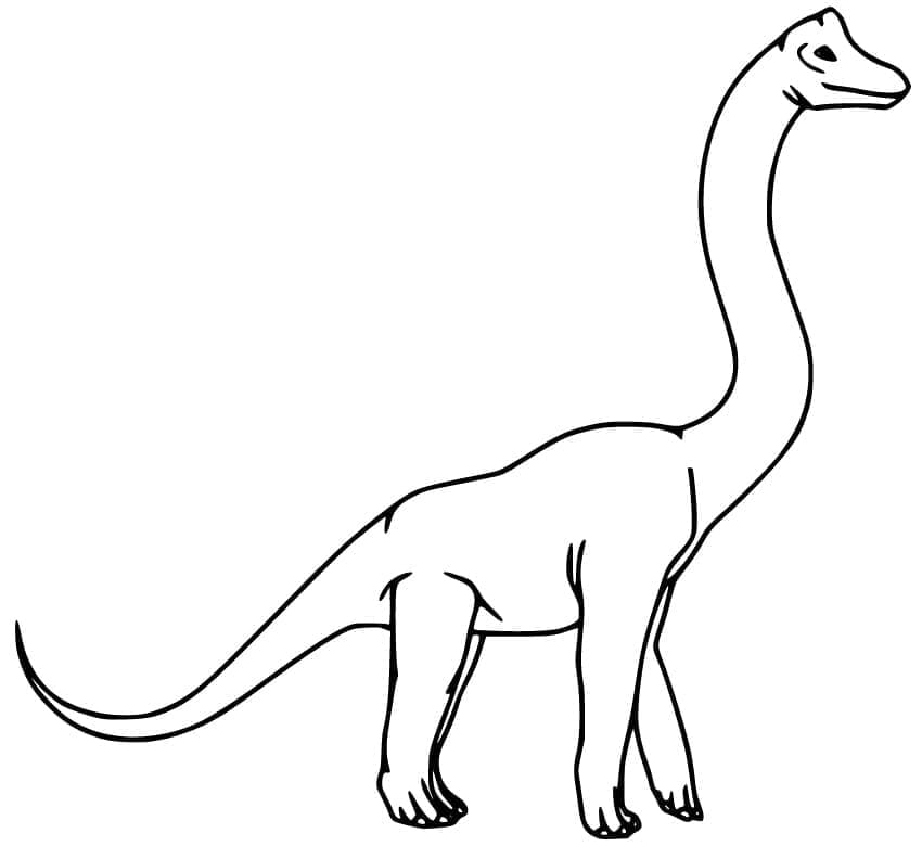 Målarbild Brachiosaurus Dinosaurie Gratis för Barn