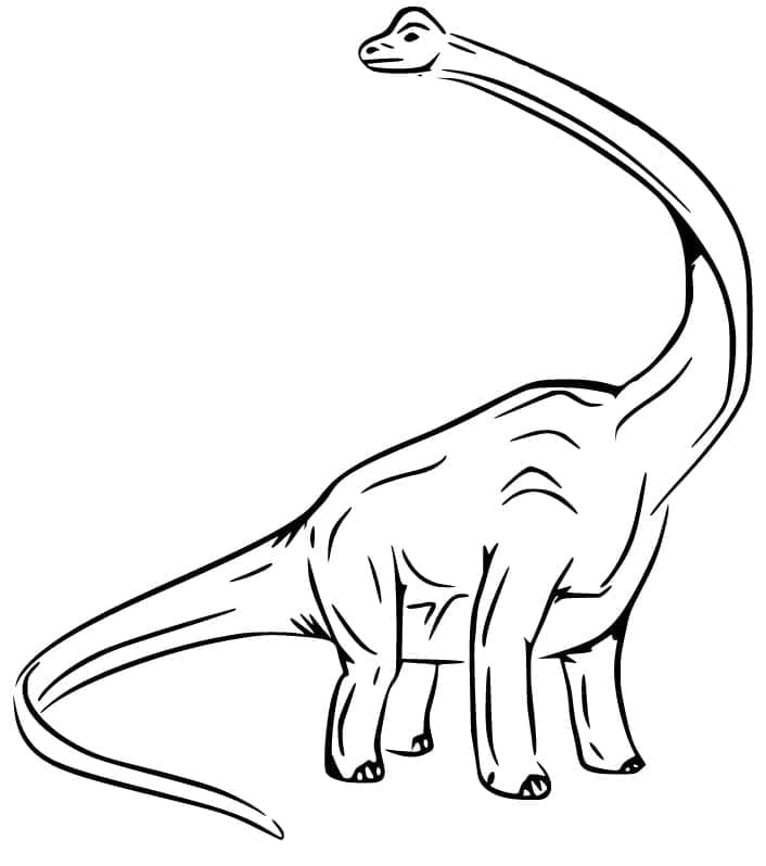 Målarbild Brachiosaurus Gratis för Barn