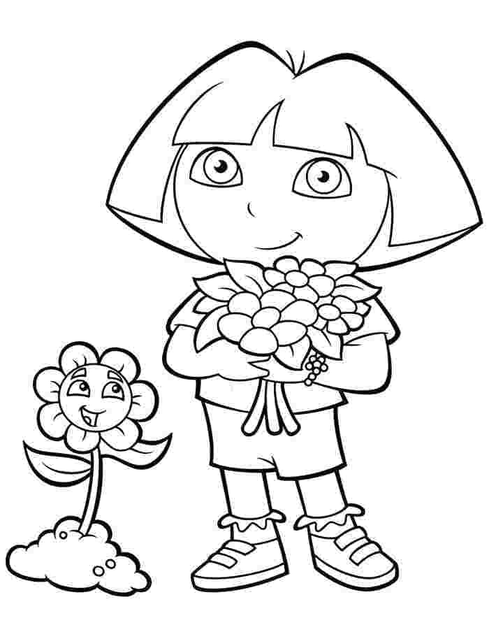 Målarbild Dora och Blommor