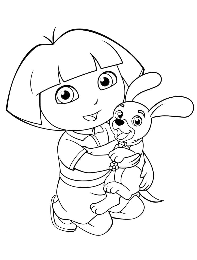 Målarbild Dora och Hennes Valp