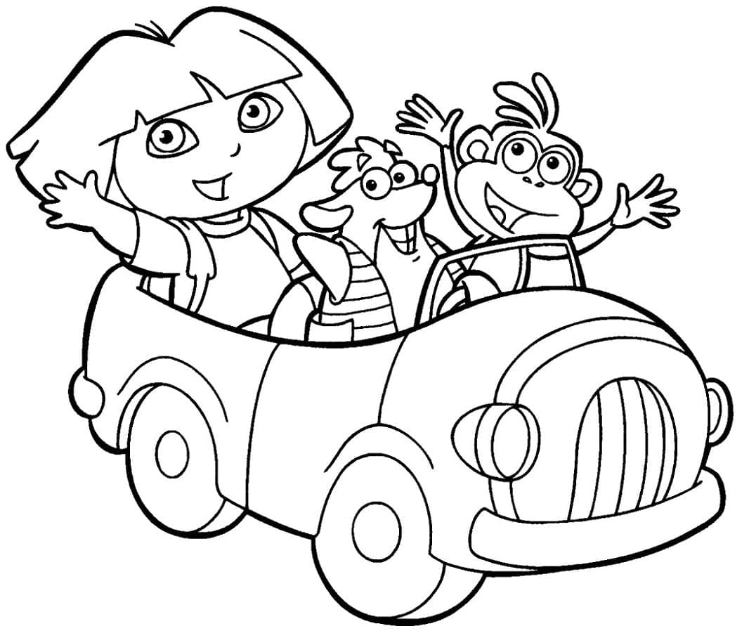 Målarbild Dora och Vänner