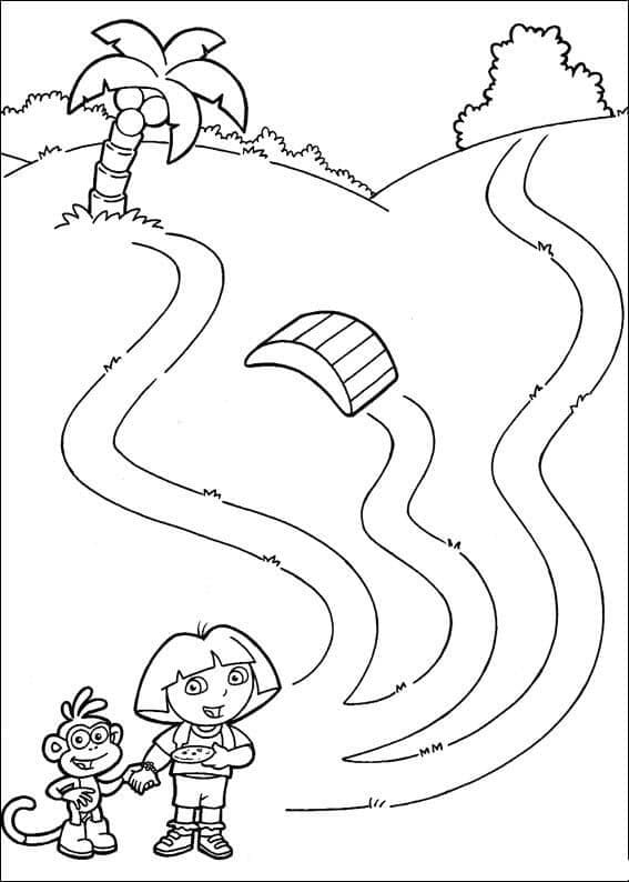 Målarbild Dora Utforskaren för Barn