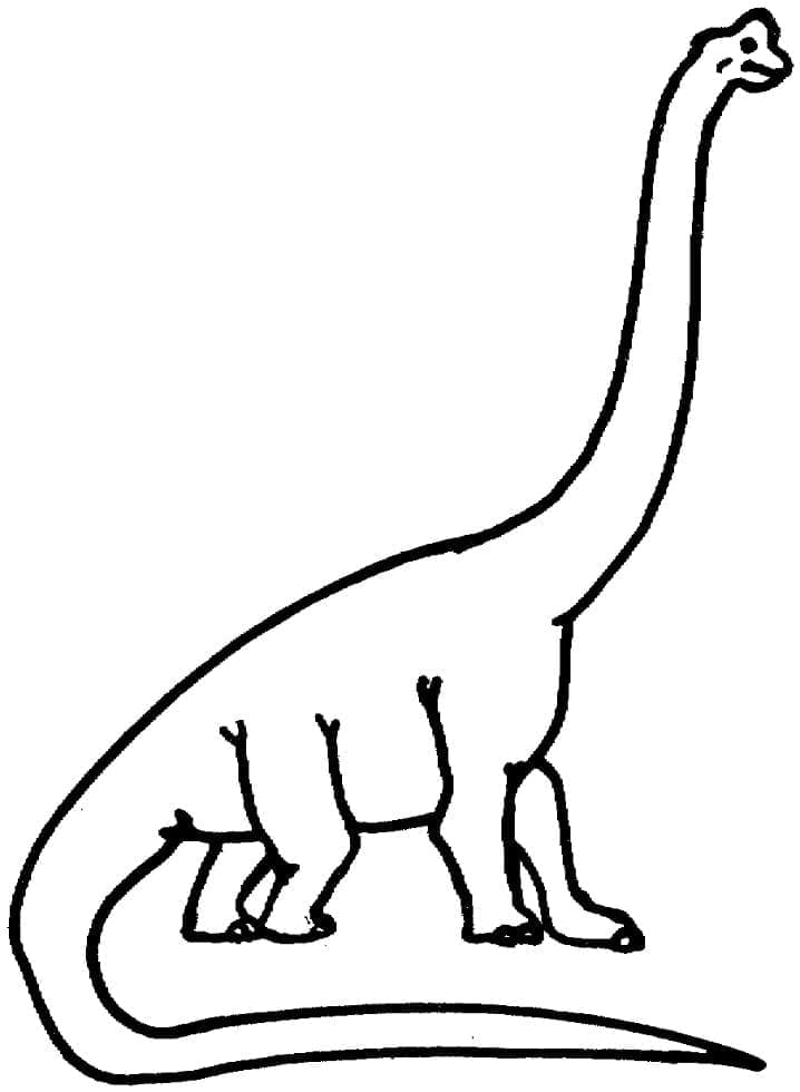 Målarbild En Brachiosaurus