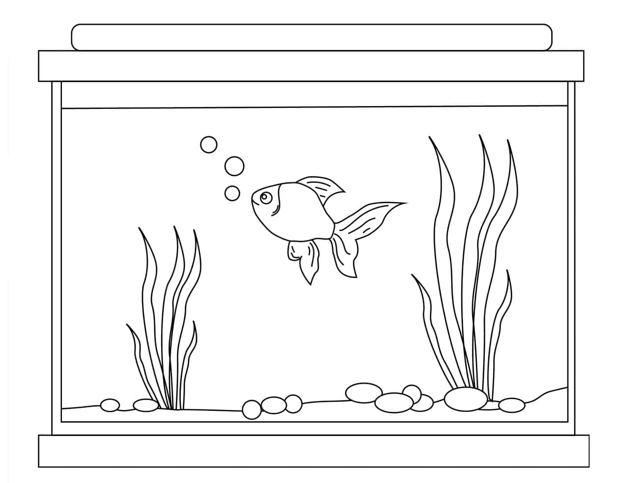 Målarbild En Fisk i Akvarium