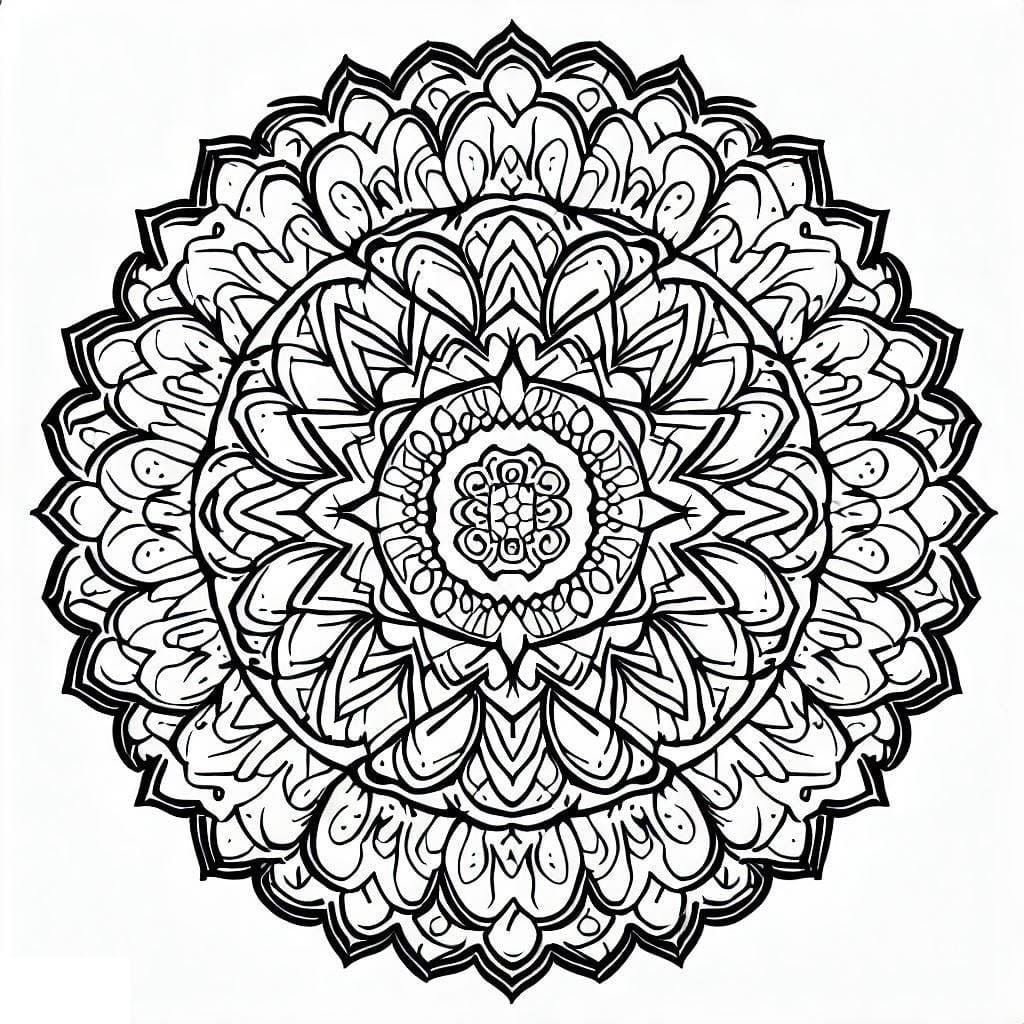 Målarbild En Vacker Mandala