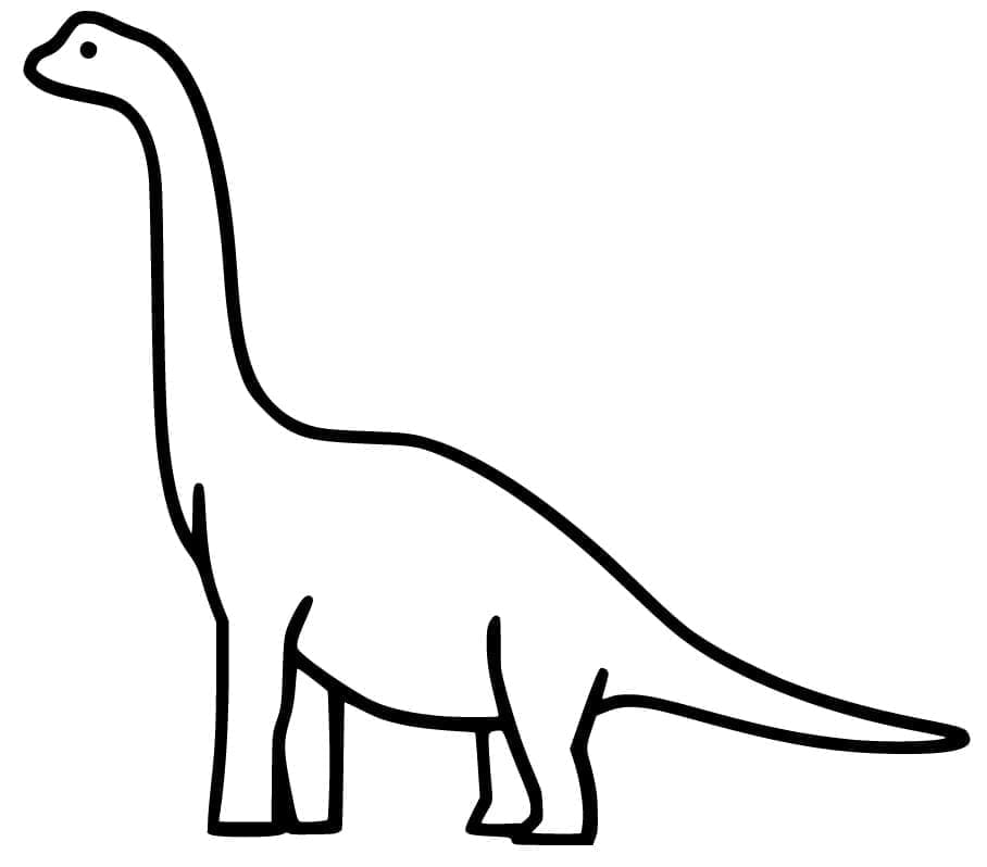 Målarbild Enkel Brachiosaurus