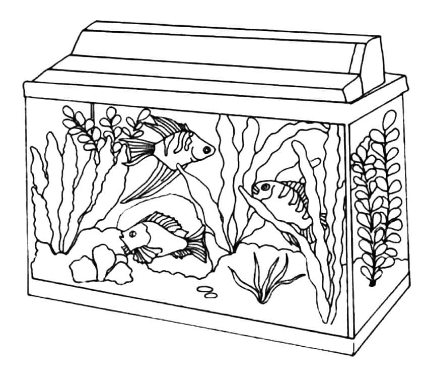 Målarbild Ett Akvarium