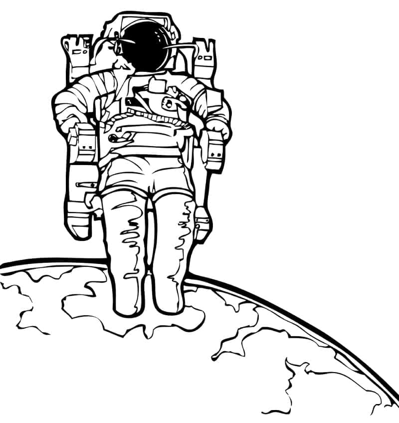Målarbild Fantastisk Astronaut