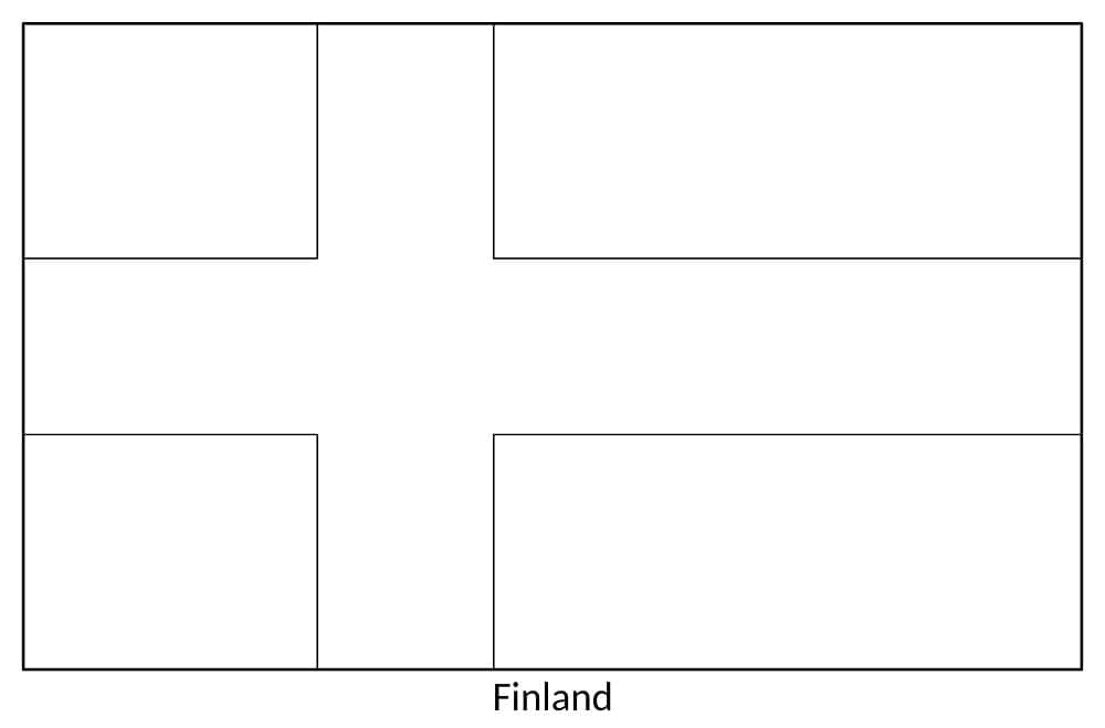Målarbild Finlands Flagga 2