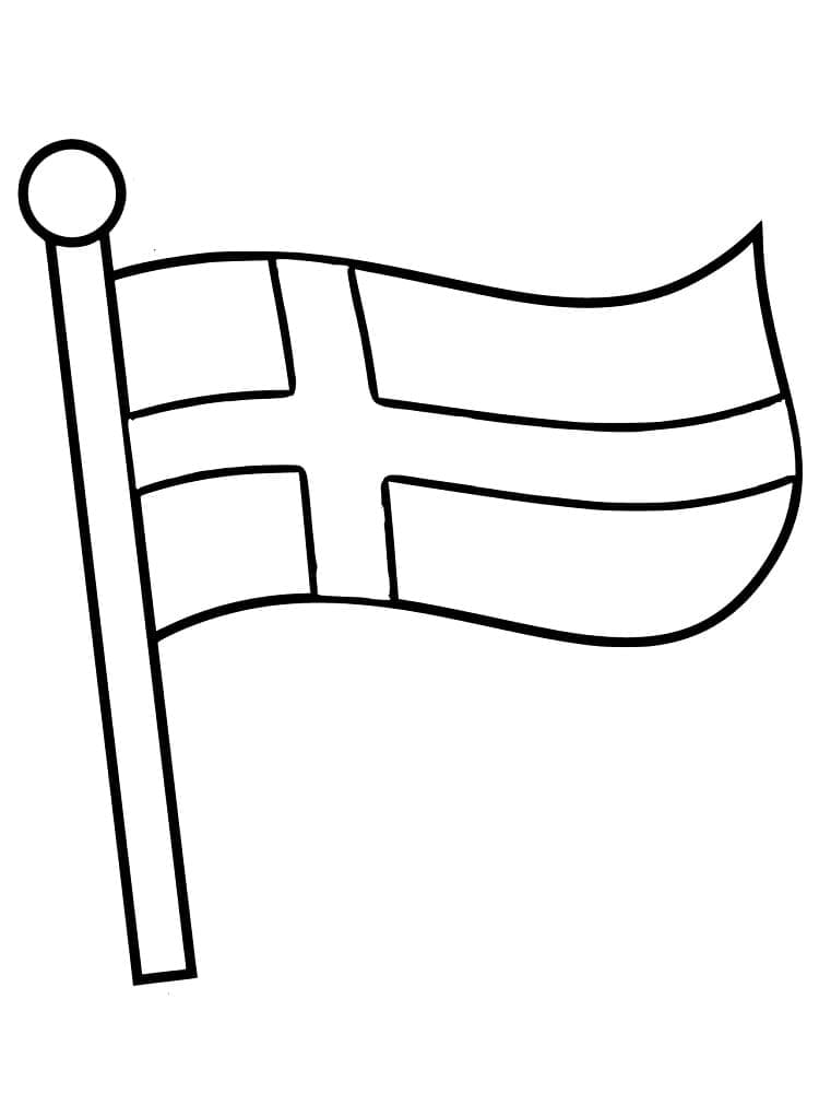 Målarbild Finlands Flagga 3