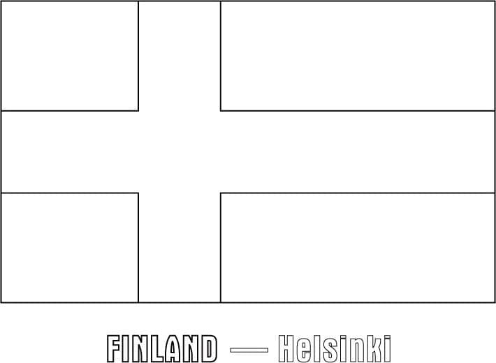 Målarbild Finlands Flagga 5