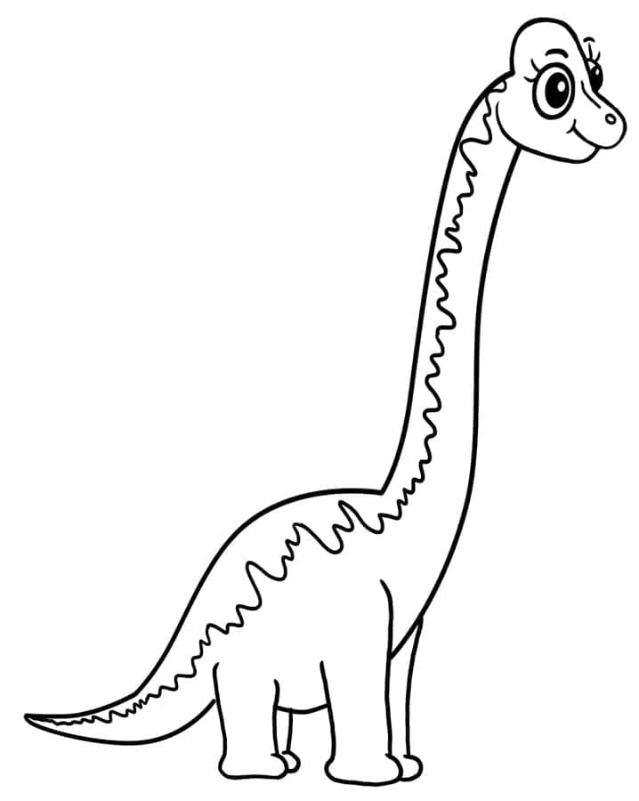 Målarbild Glad Brachiosaurus