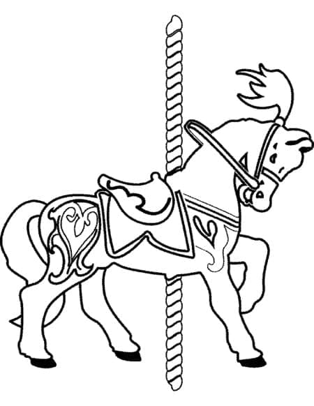 Målarbild Hästkarusell