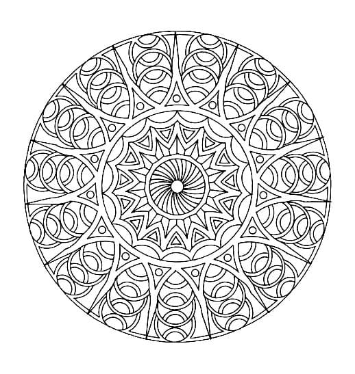 Målarbild Komplex Mandala Gratis