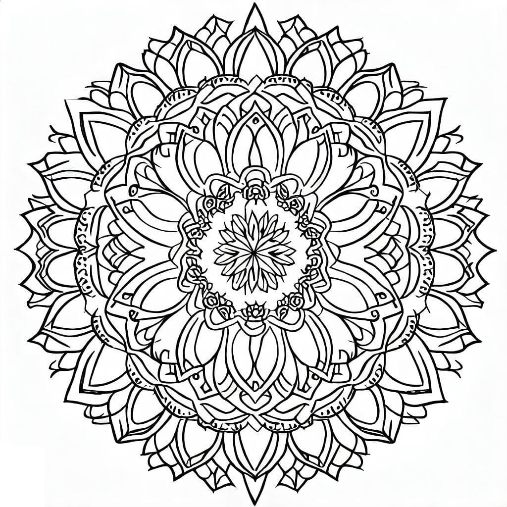 Målarbild Mycket Komplex Mandala