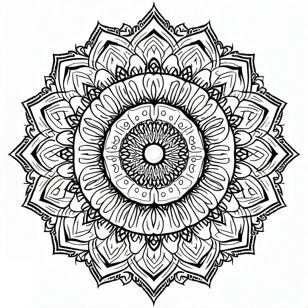 Målarbild Mycket Vacker Mandala