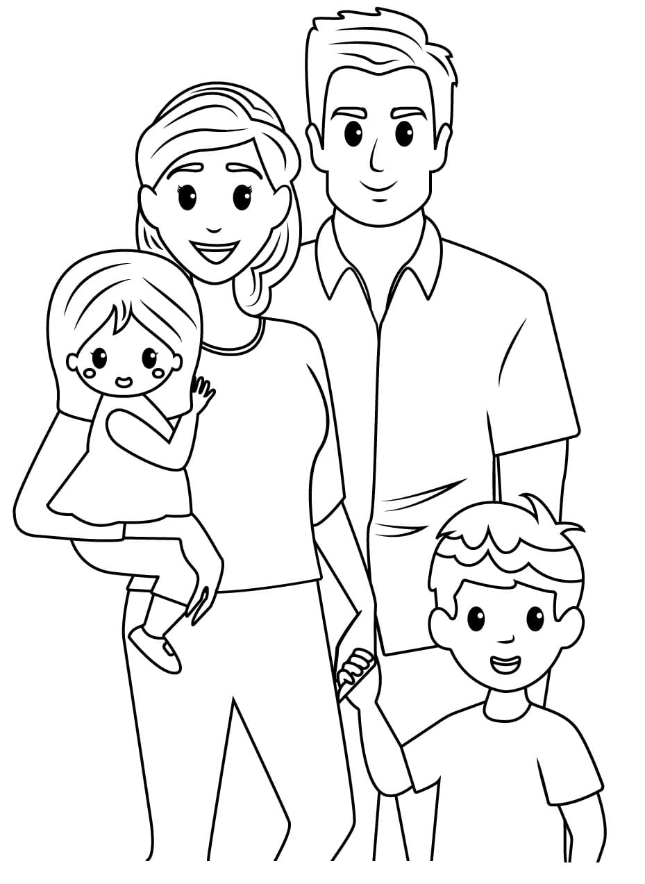 Målarbild Perfekt Familj